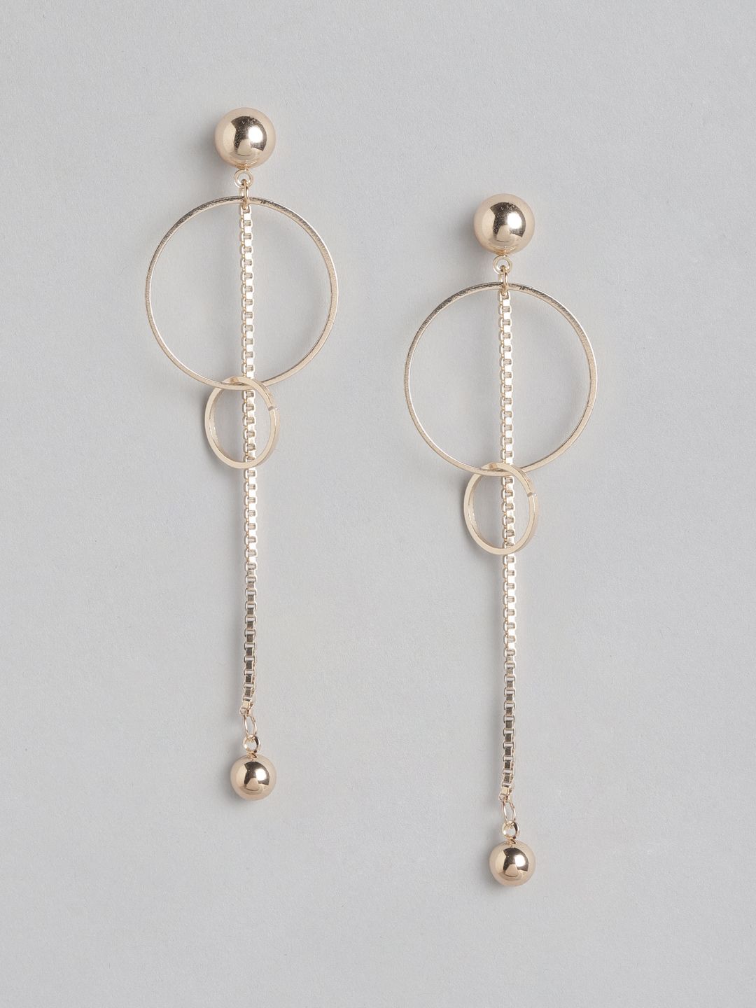 Forever New Silver-Toned Contemporary Drop Earrings Price in India