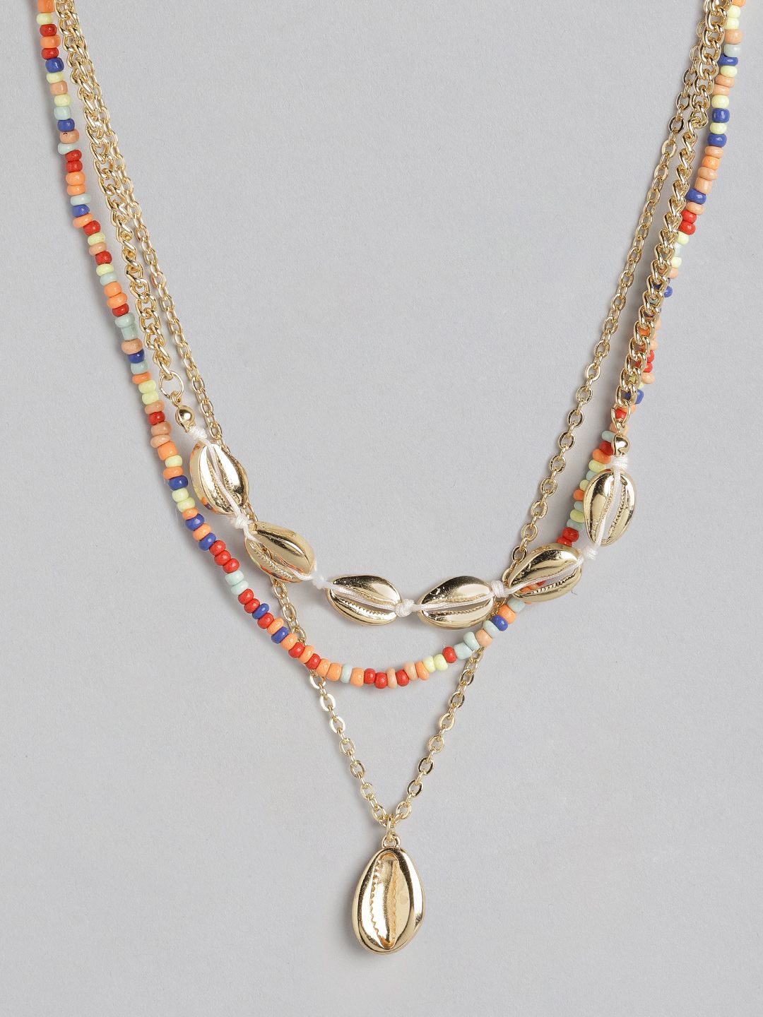 Forever New Multicolored Gold Plated Necklace Price in India