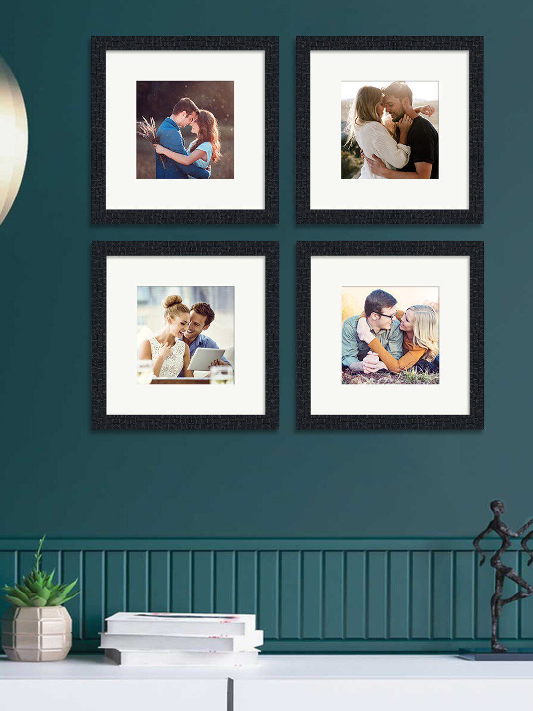 Art Street Set Of 4 Black Solid Wall Photo Frames Price in India