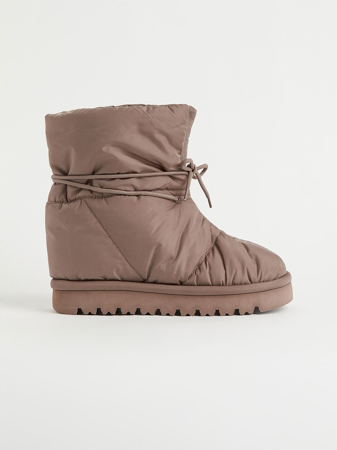 H&M Women Beige Ankle-Laced Nylon Boots Price in India