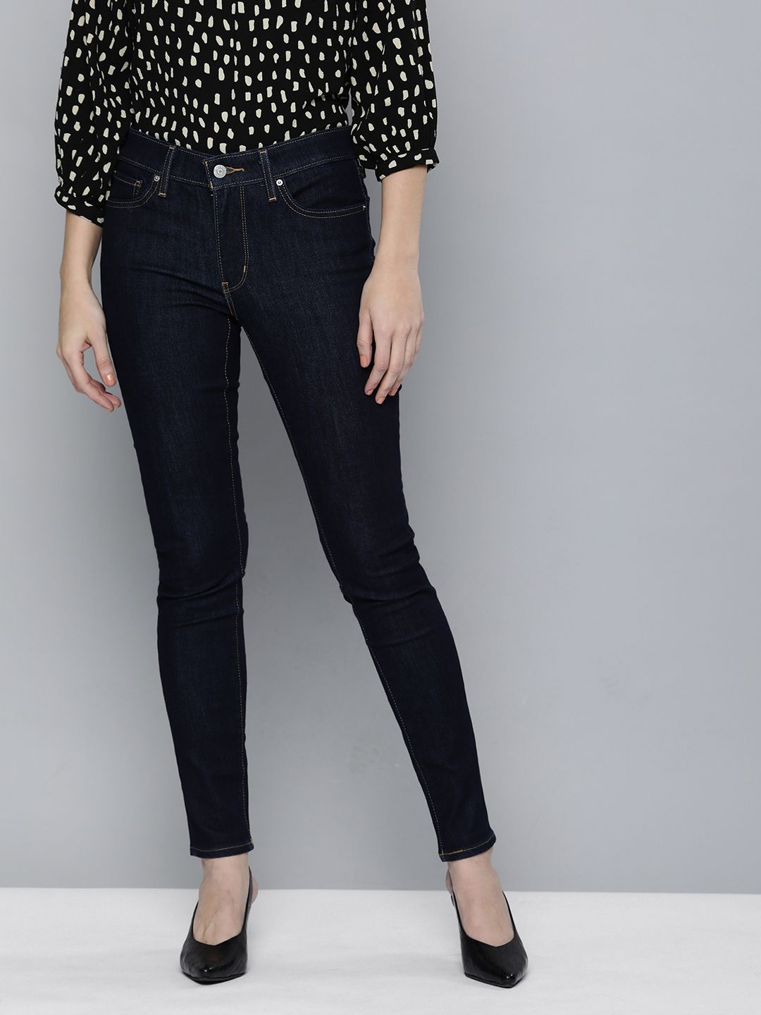 Levis Women Blue Skinny Fit Stretchable Jeans Price in India