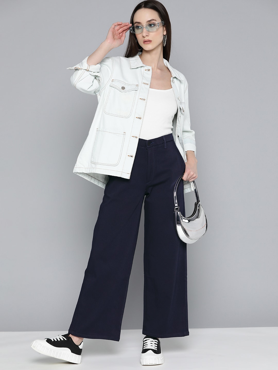 Levis Women High-Rise Wide Leg Trousers Price in India
