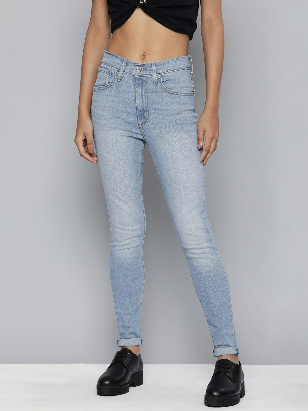 Levis Women Blue Mile Super Skinny Fit High-Rise Light Fade Stretchable Jeans Price in India