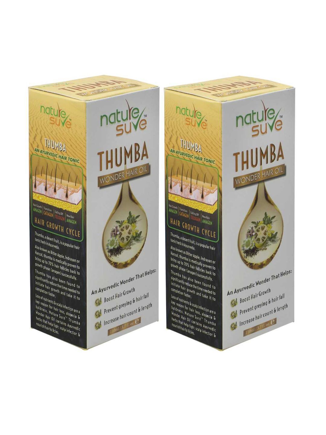 Nature Sure Set of 2 Thumba Wonder Hair Oil - 110 ml each Price in India