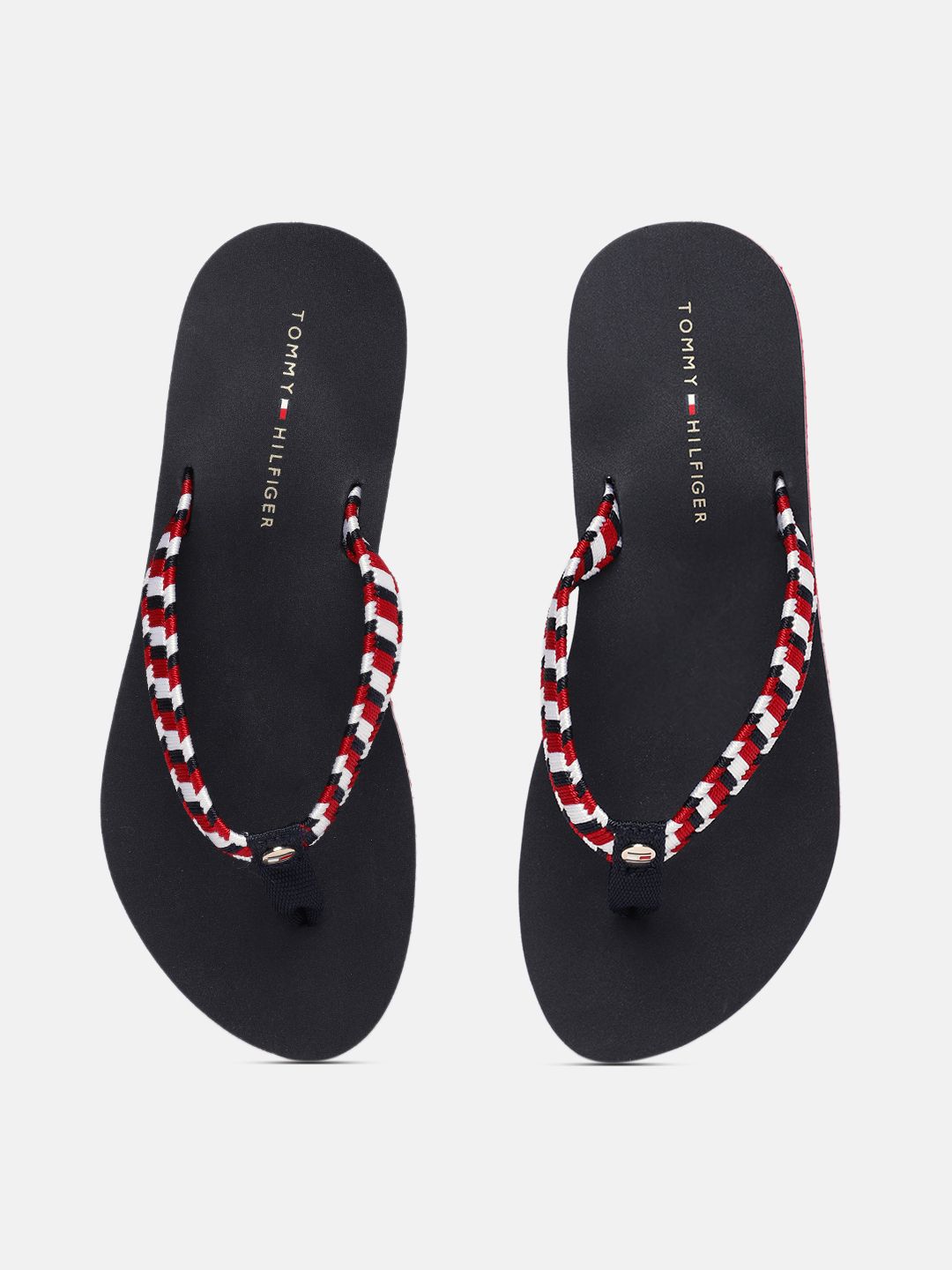 Tommy Hilfiger Women Navy Blue Thong Flip-Flops Price in India