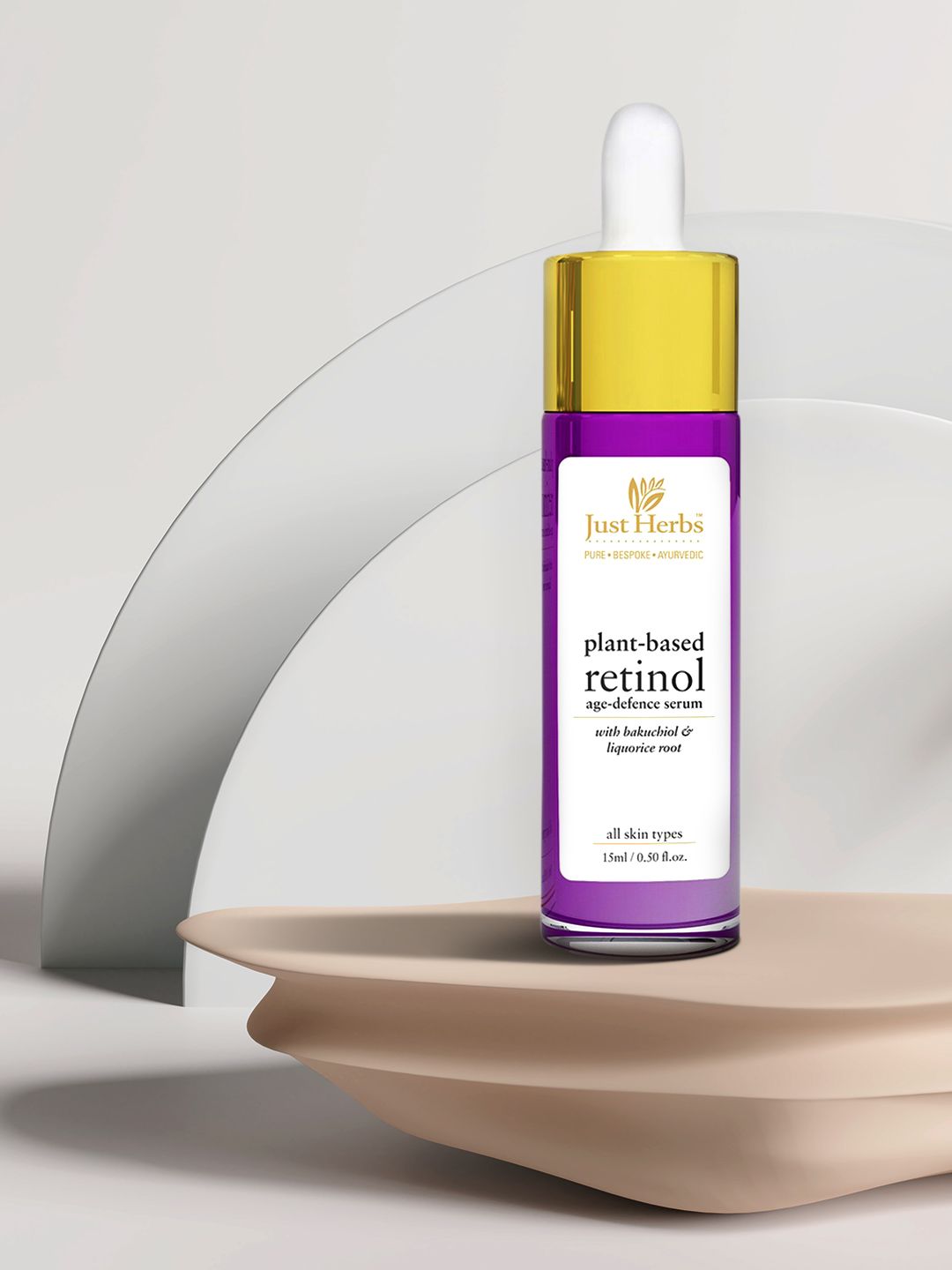 Just Herbs Unisex Plant-Based Retinol Anti-Aging Day & Night Face Serum 15 ml