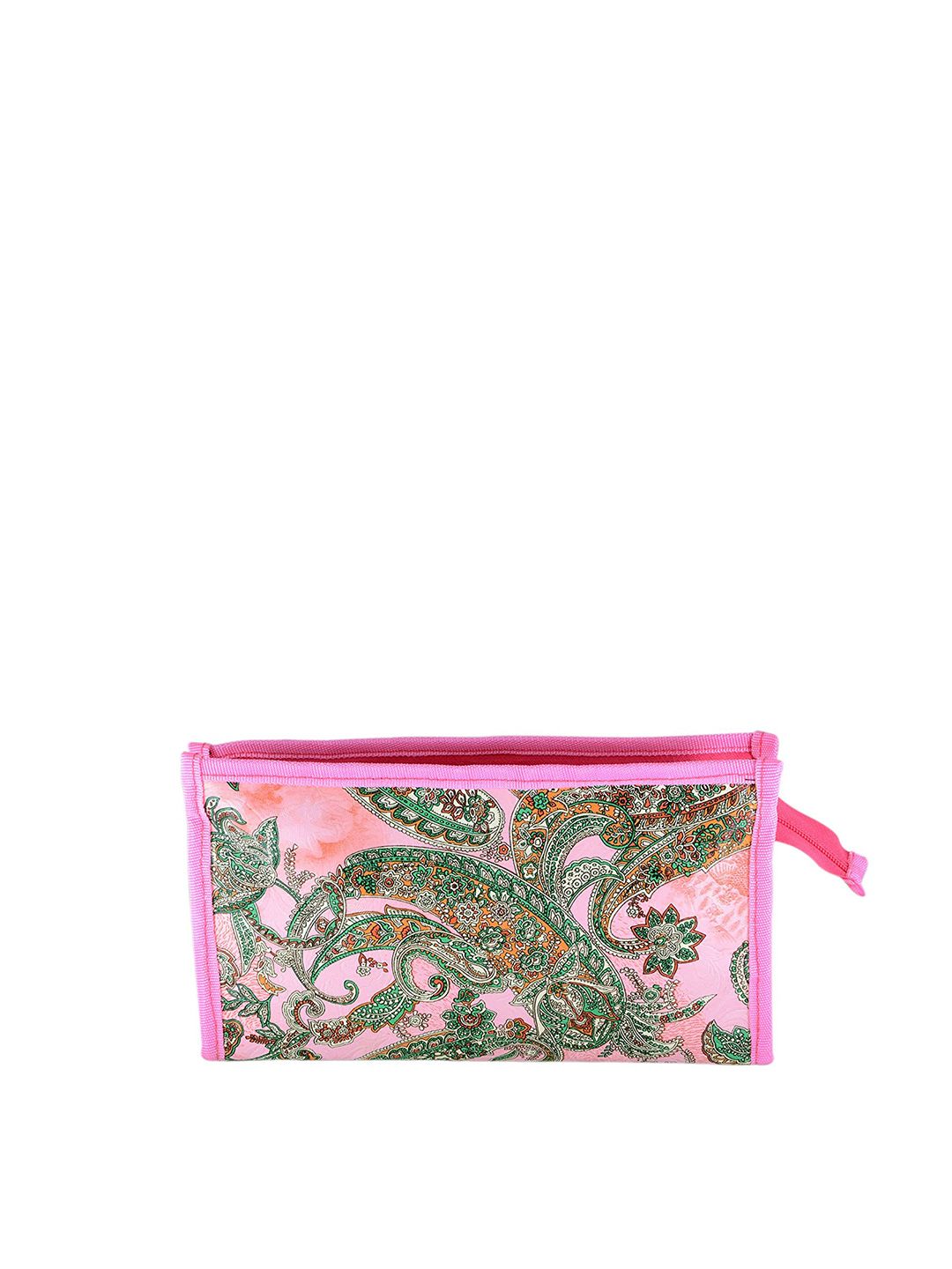 Instabuyz Women Pink Ethnic Motifs Printed PU Zip Around Wallet Price in India