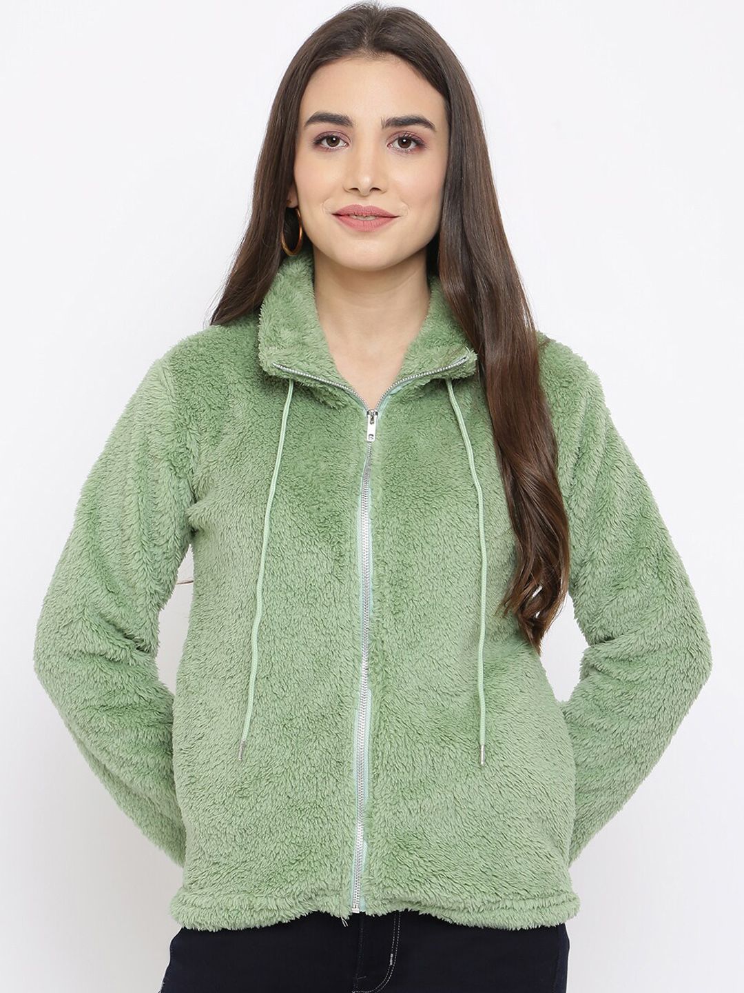 iki chic Women Green Lightweight Tailored Jacket Price in India