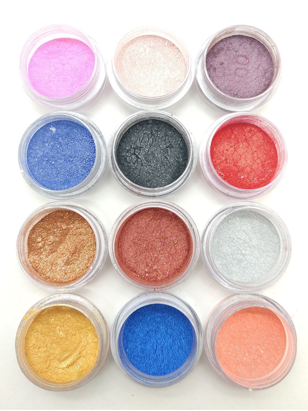 Ronzille Set Of 12 Round Shimmer Dust Powder Eye Shadow Price in India