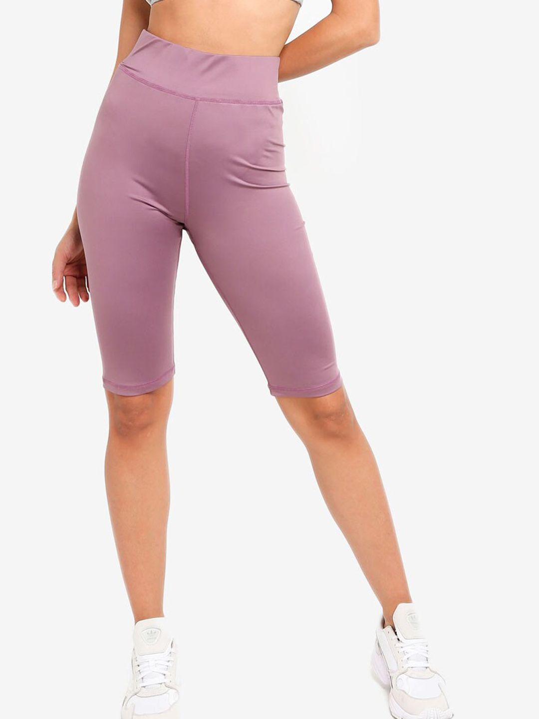 ZALORA ACTIVE Women Purple Skinny Fit High-Rise Cycling Sports Shorts Price in India