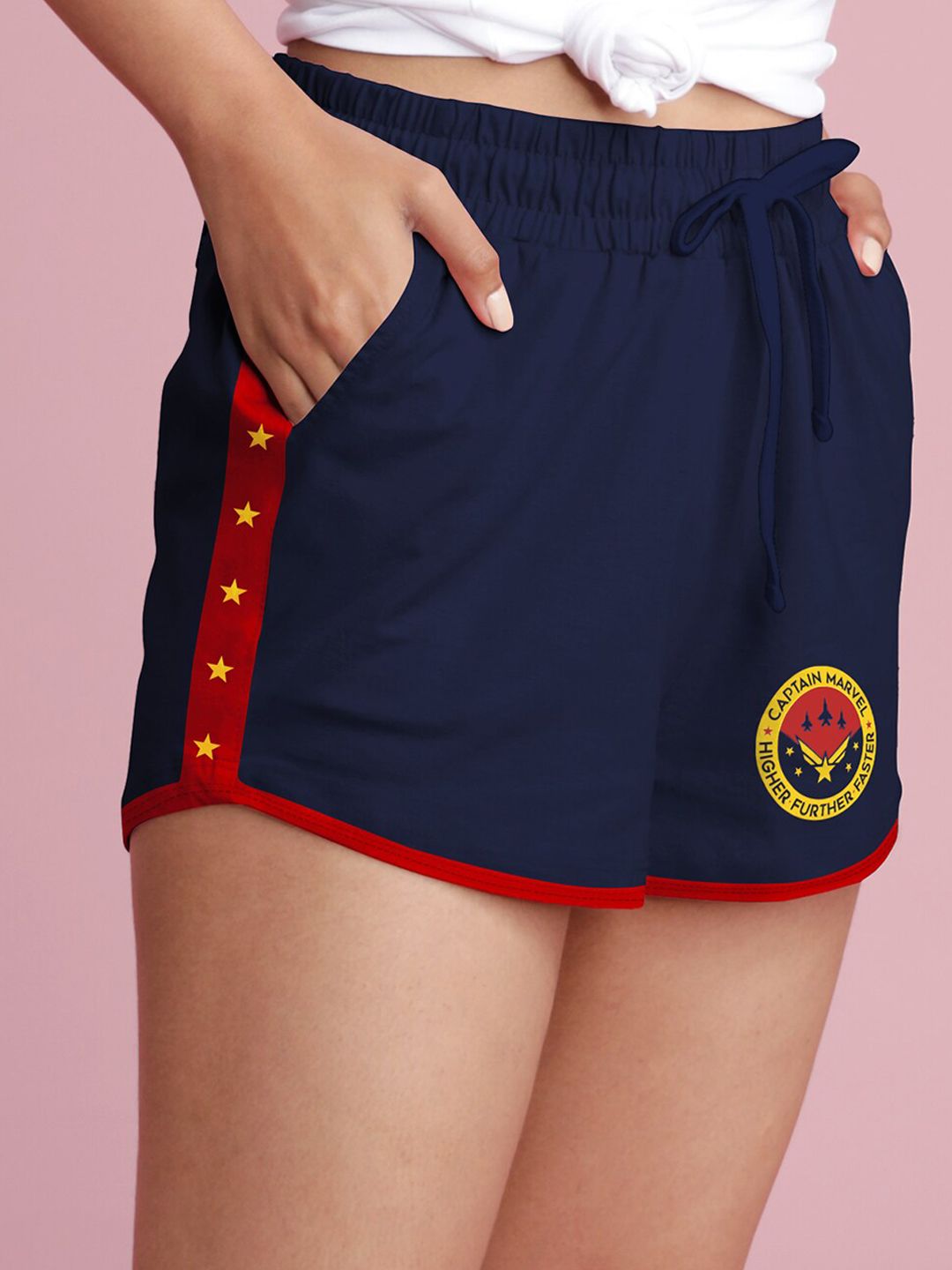 The Souled Store Women Navy Blue Running Shorts Price in India