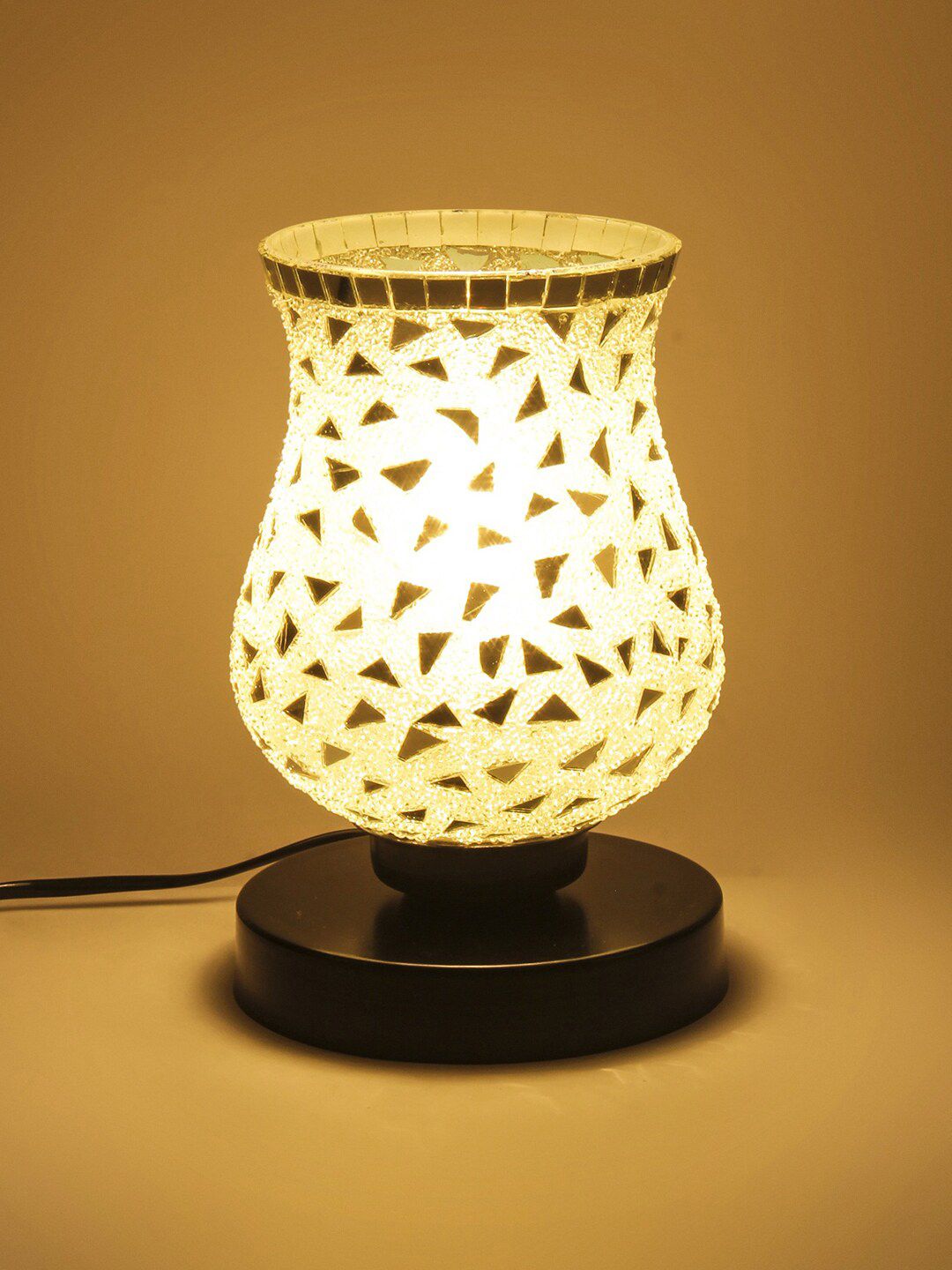 Devansh White Mosaic Table Lamp Price in India