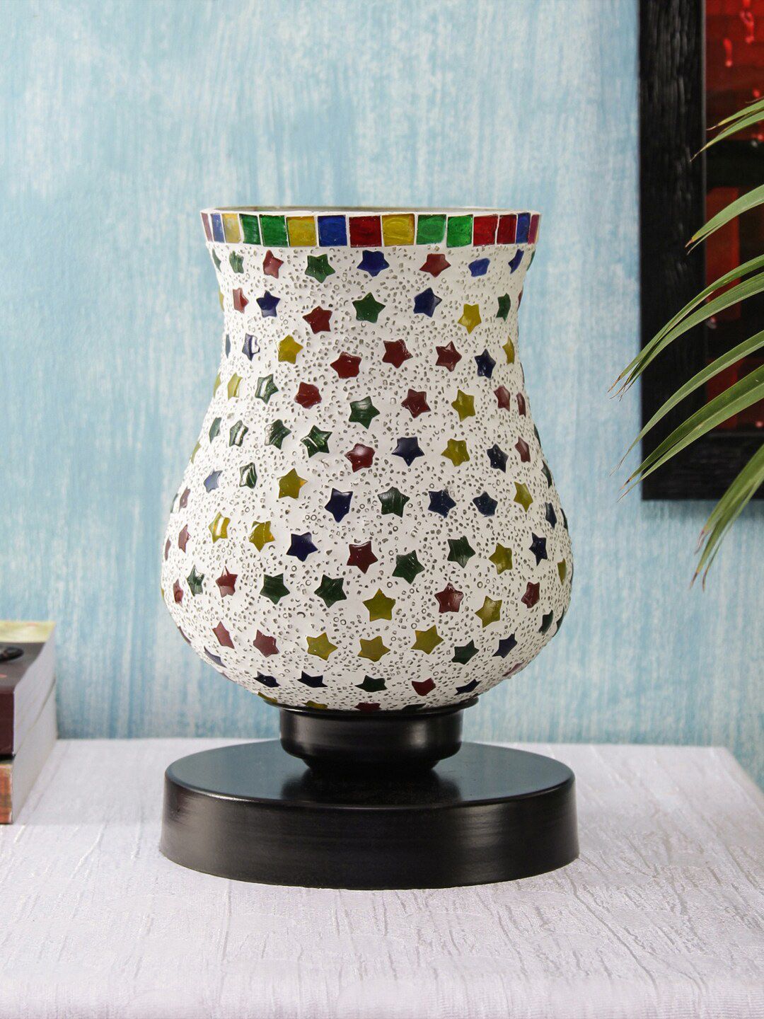 Devansh Multicoloured Mosaic Table Lamp Price in India