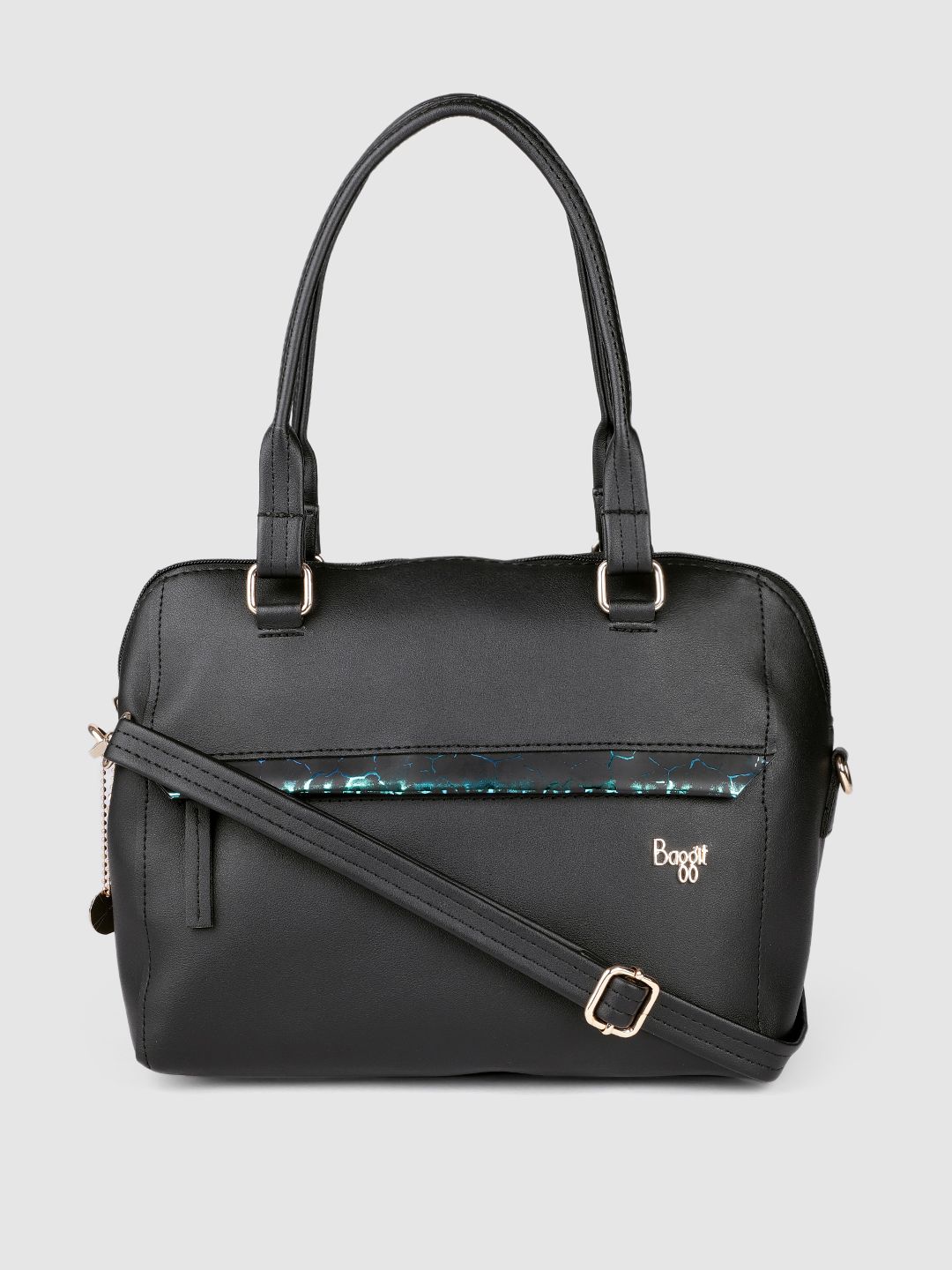 Baggit Black Solid Shoulder Bag Price in India