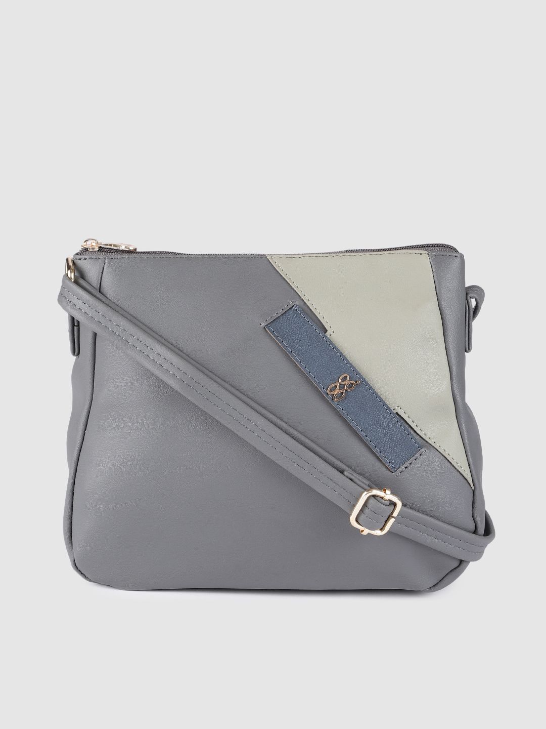 Baggit Grey Colourblocked LUCIE ASHLYN Structured Sling Bag Price in India