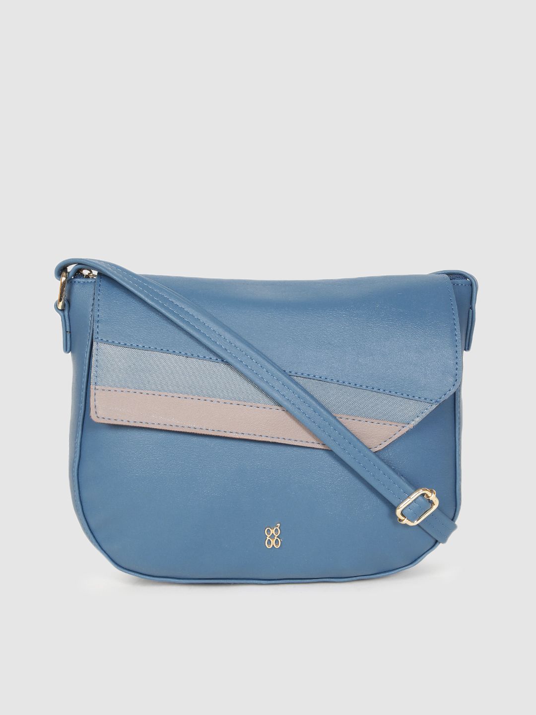 Baggit Blue Striped Sling Bag Price in India