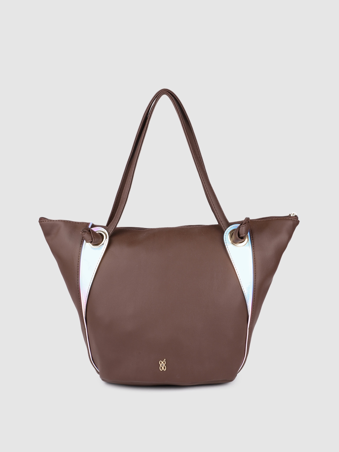 Baggit Brown Solid Bucket Shoulder Bag Price in India