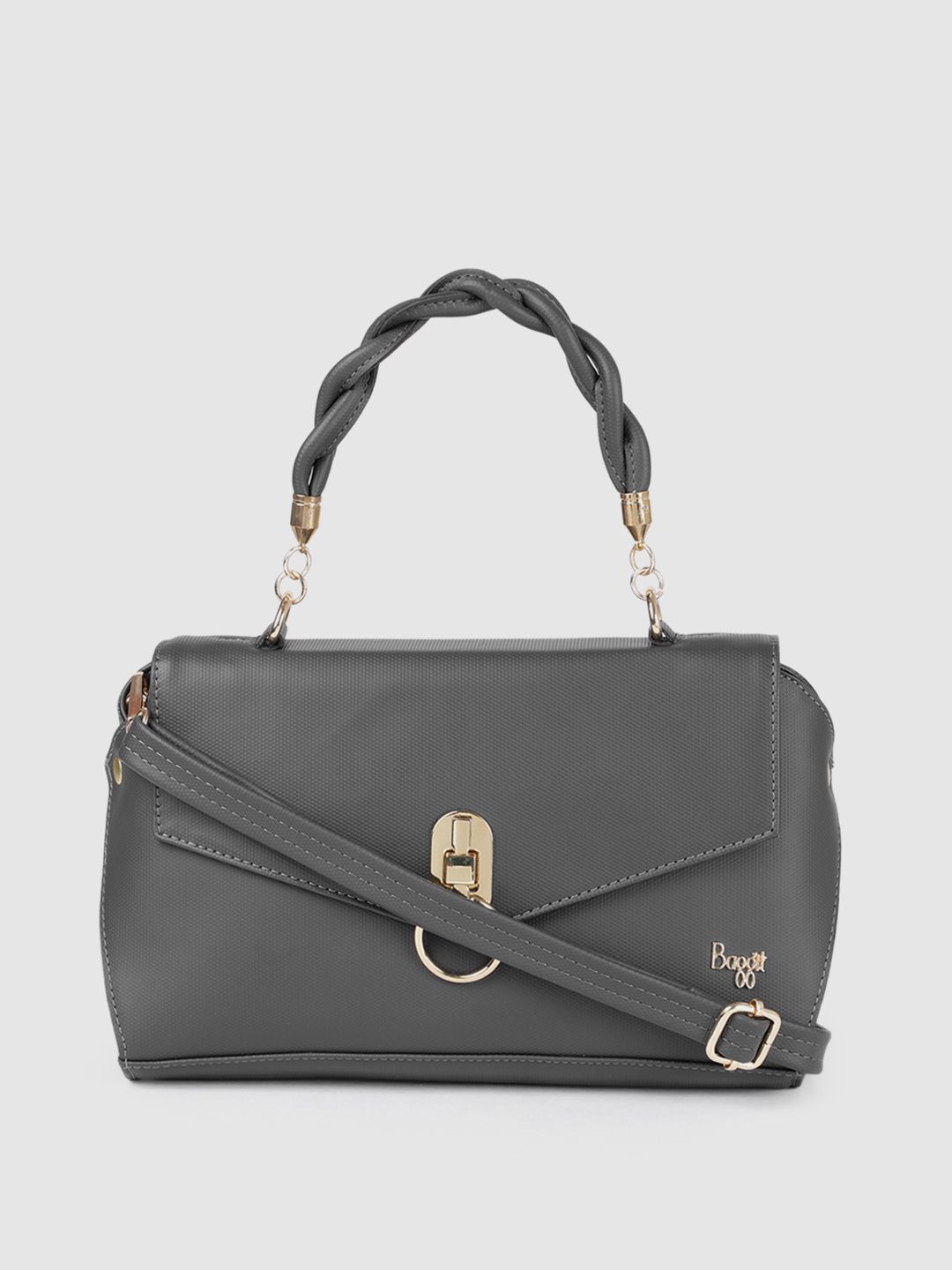 Baggit Grey Solid Satchel Price in India