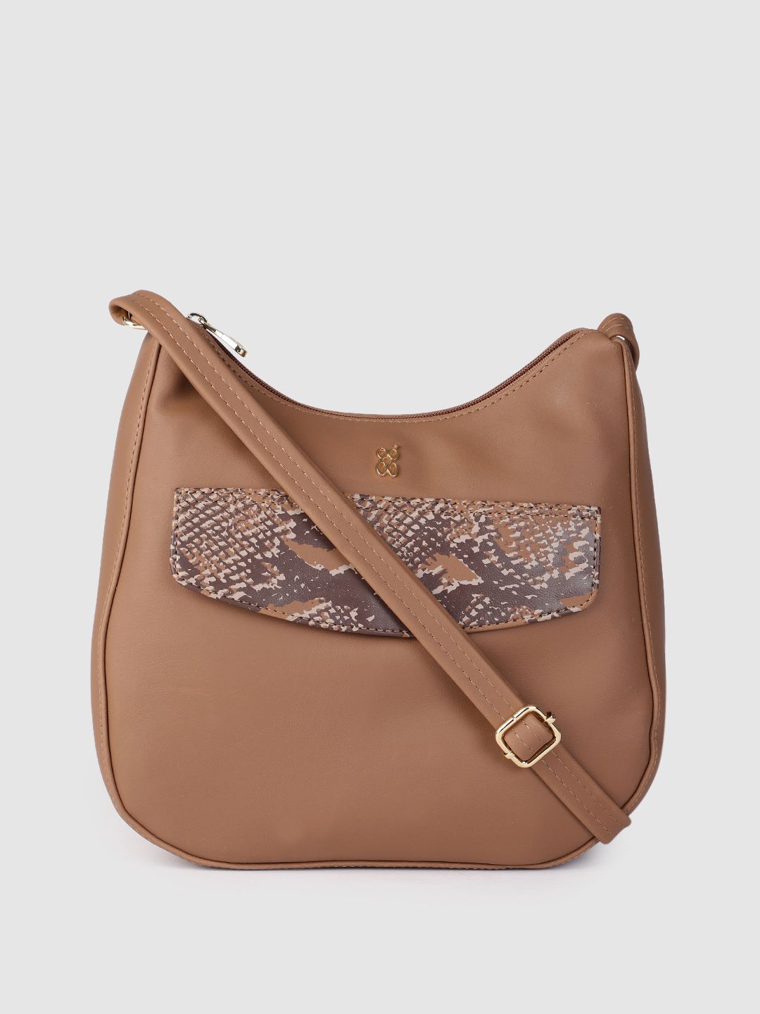 Baggit Beige Solid Sling Bag Price in India