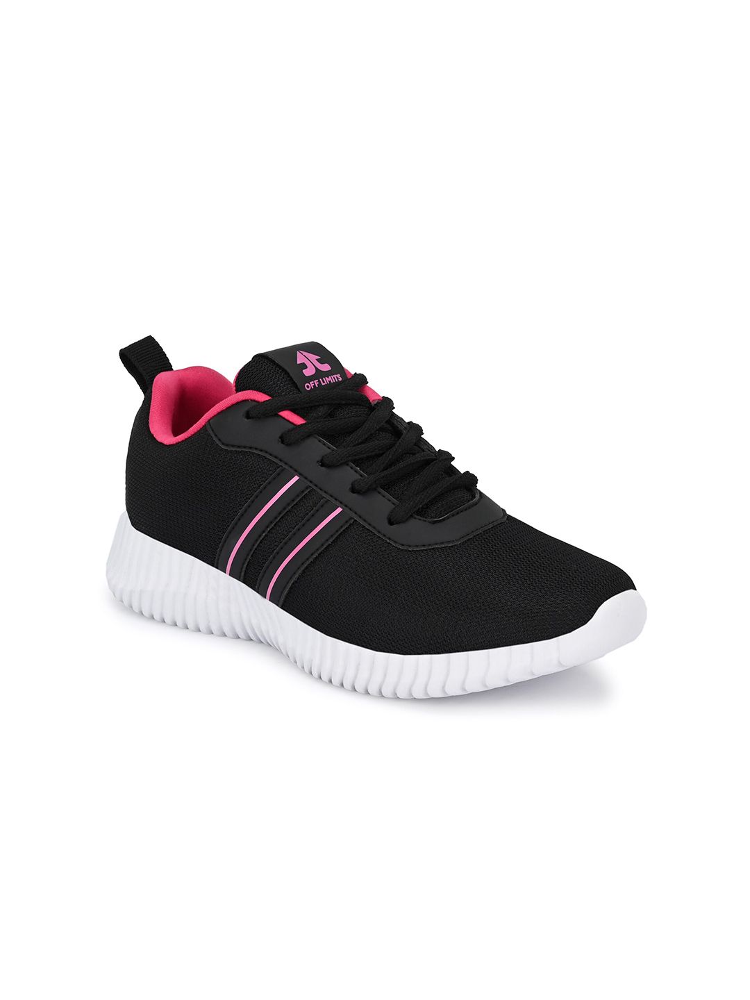 OFF LIMITS Women Black Mesh Running Non-Marking Shoes Price in India