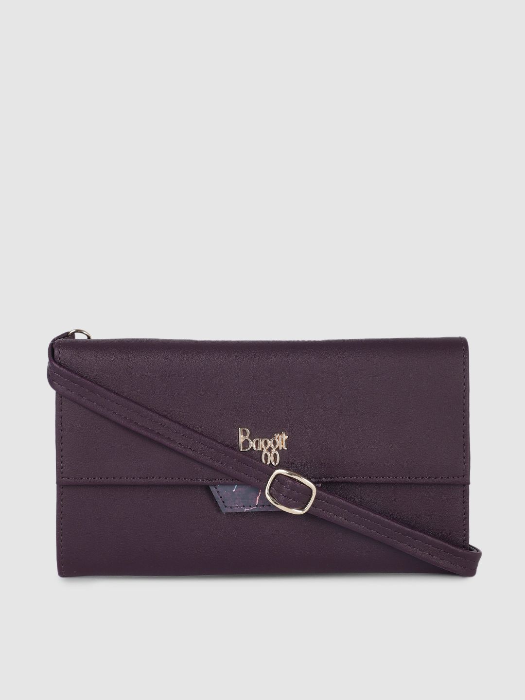 Baggit Women Purple Solid Two Fold Wallet Price in India