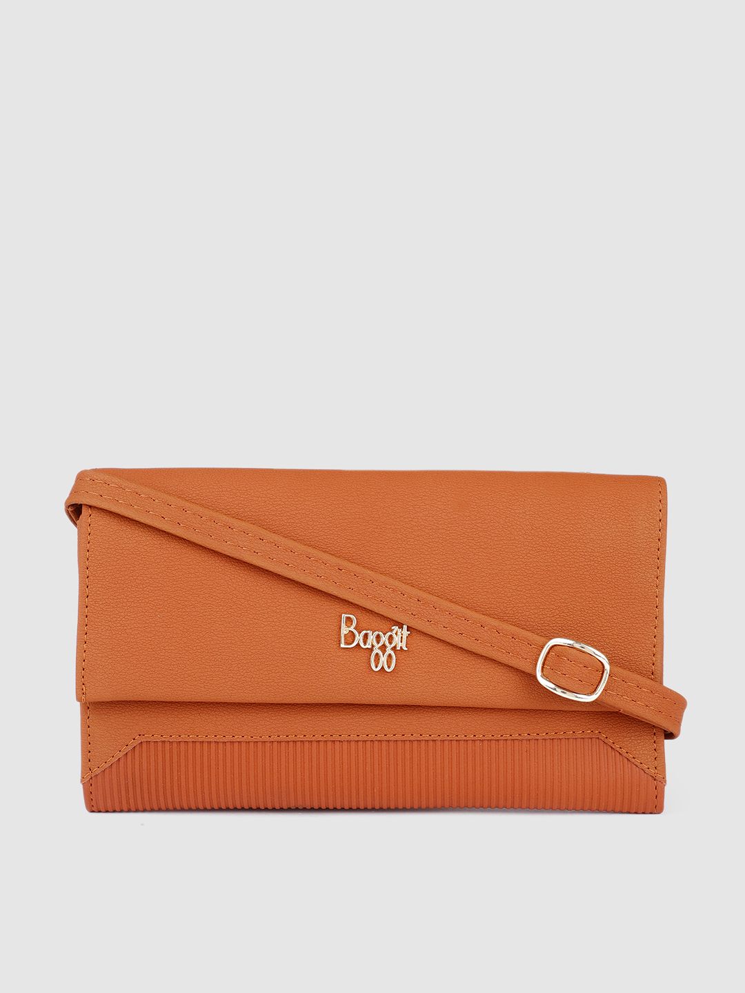 Baggit Women Tan Brown Solid Two Fold Wallet Price in India