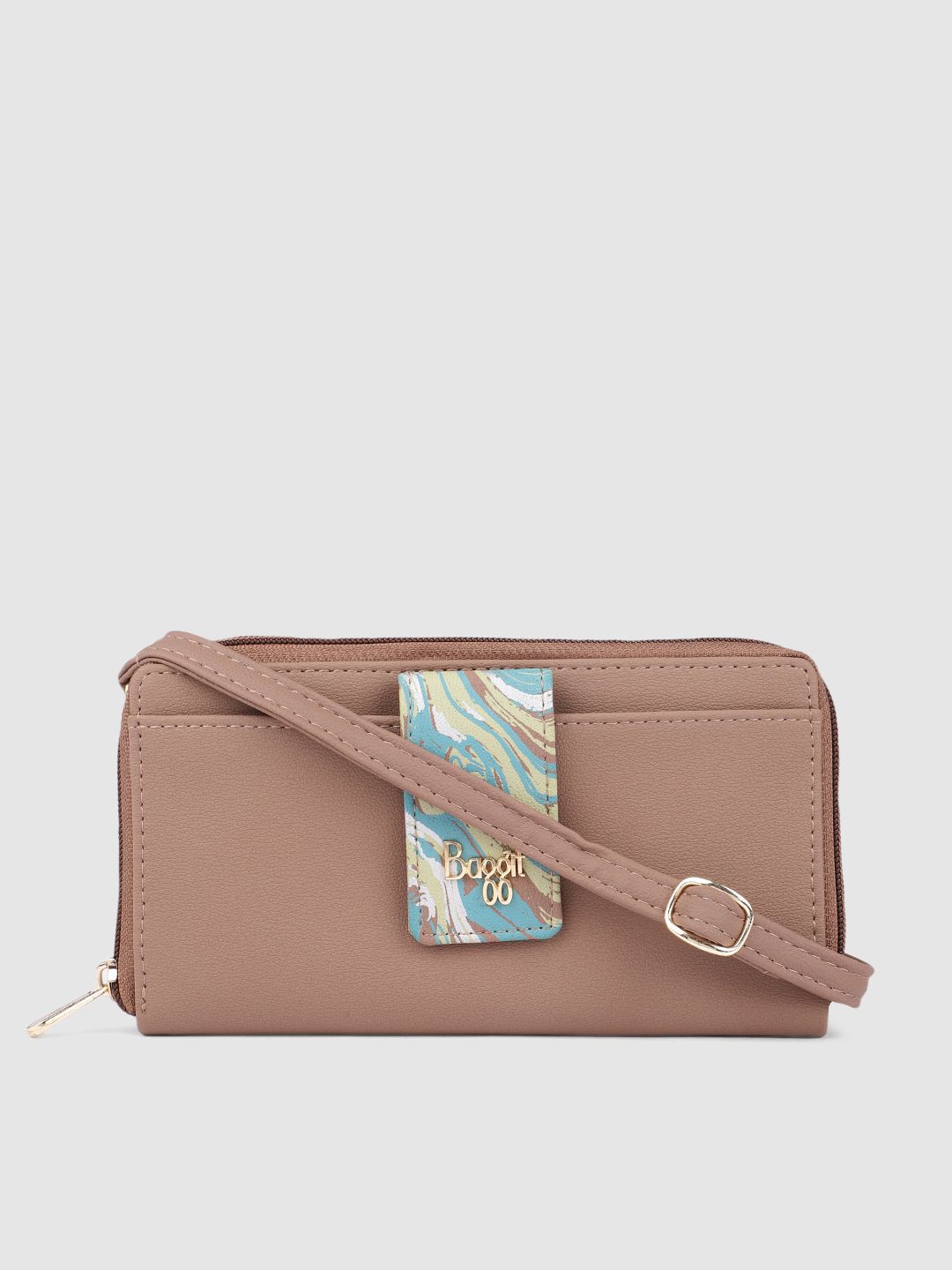 Baggit Women Mauve Zip Around Wallet Price in India