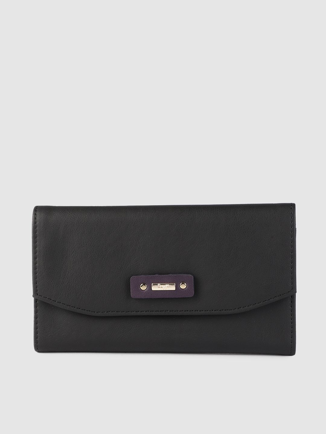 Baggit Women Black Three Fold Wallet Price in India