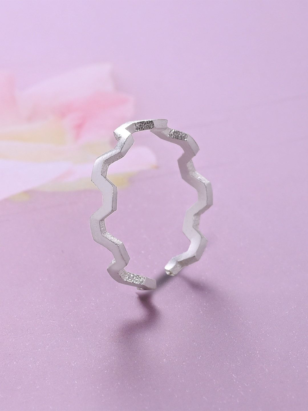 Mikoto by FableStreet Women Silve-Plated Adjustable Finger Ring Price in India