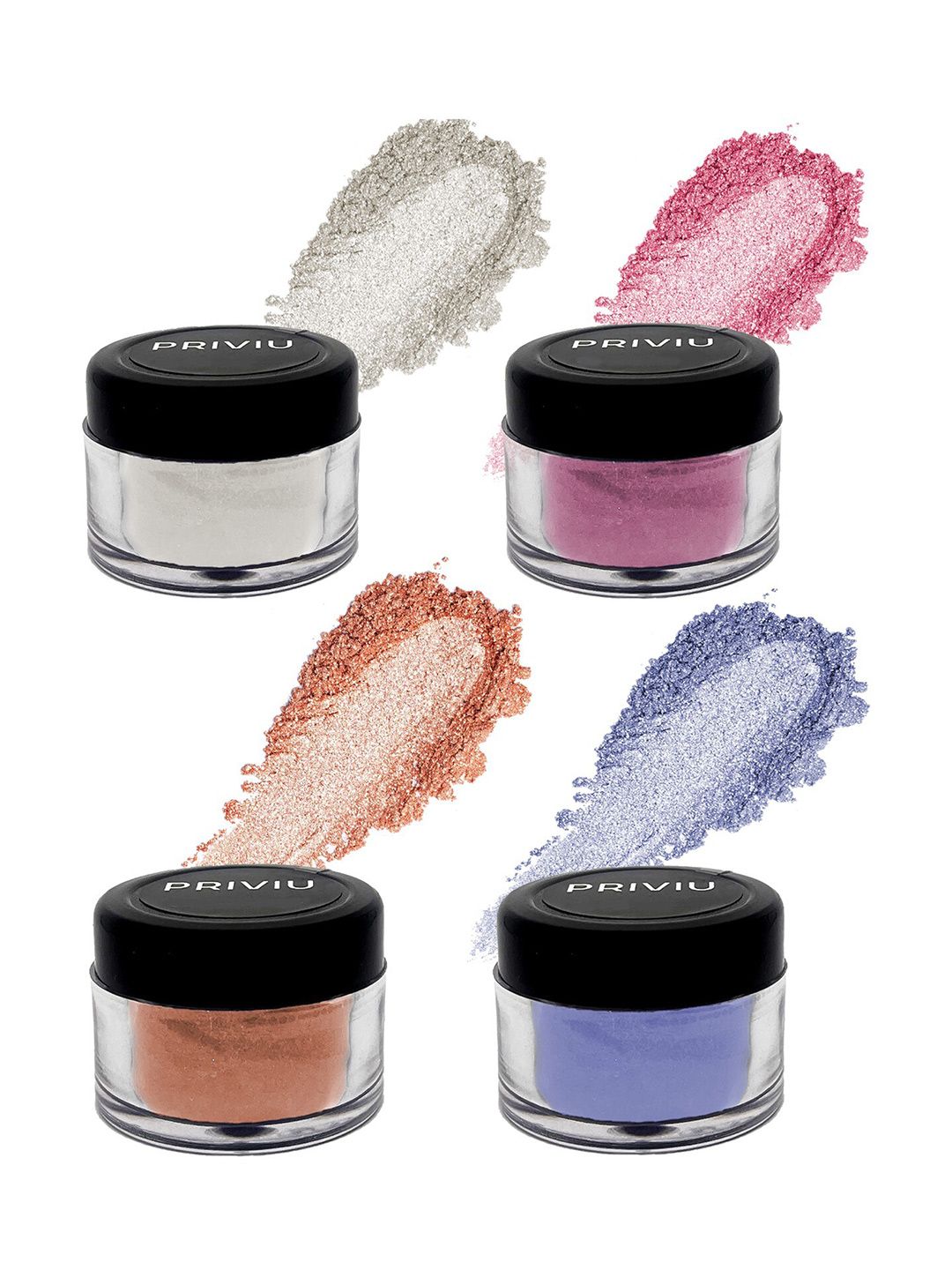 PRIVIU Women Set Of 4 Power Shimmer Eyeshadows Price in India