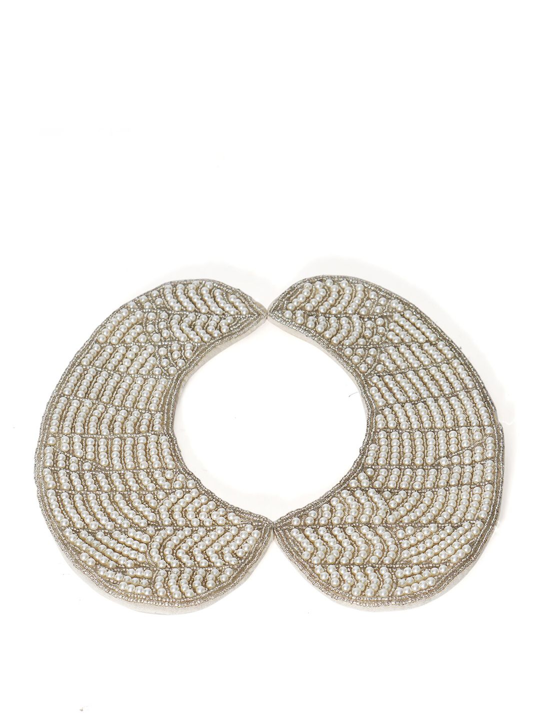 Diwaah Off White & Silver Zerro Embellished Necklace Price in India