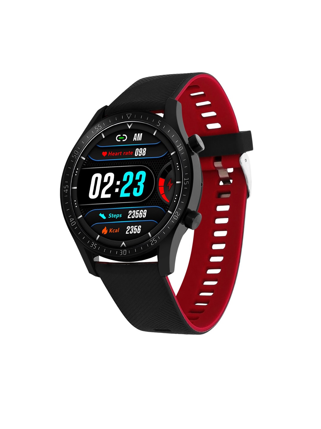 GIORDANO Black & Red Solid Smart Watch With Additional Straps R2-ZM08-02 Price in India
