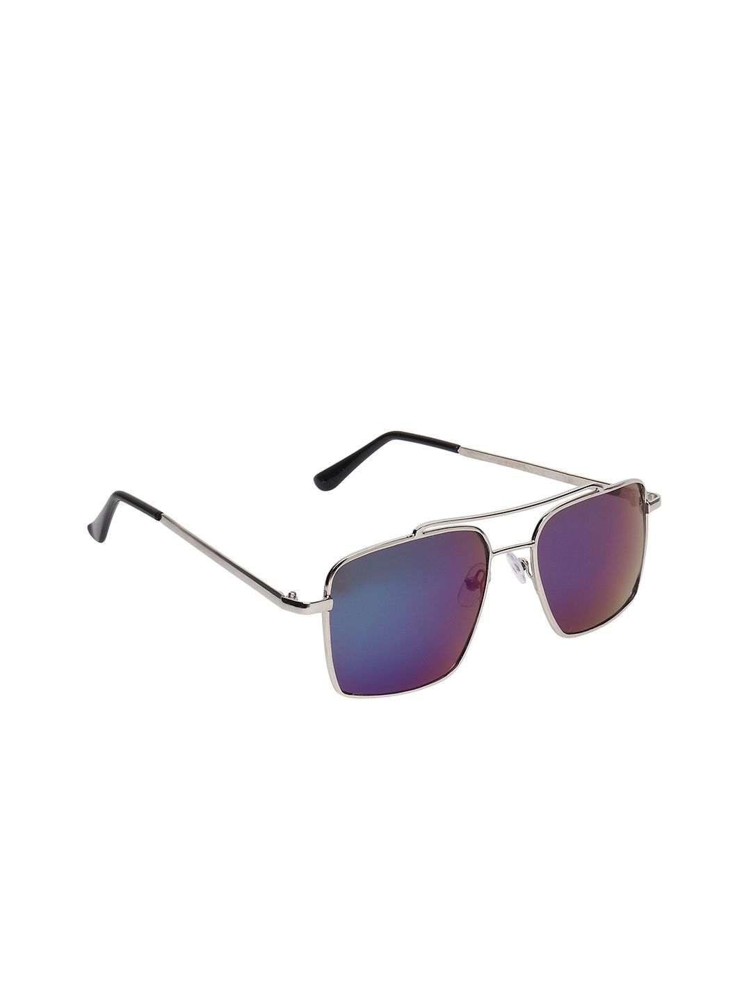 CRIBA Unisex Purple Lens & Silver-Toned Square Sunglasses with UV Protected Lens Price in India