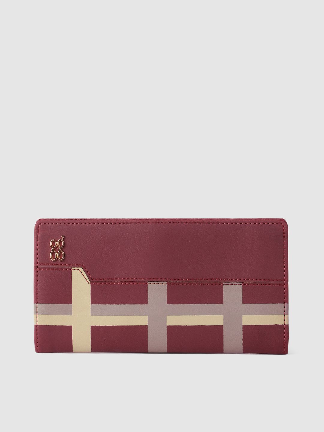 Baggit Women Maroon Printed Two Fold Wallet Price in India