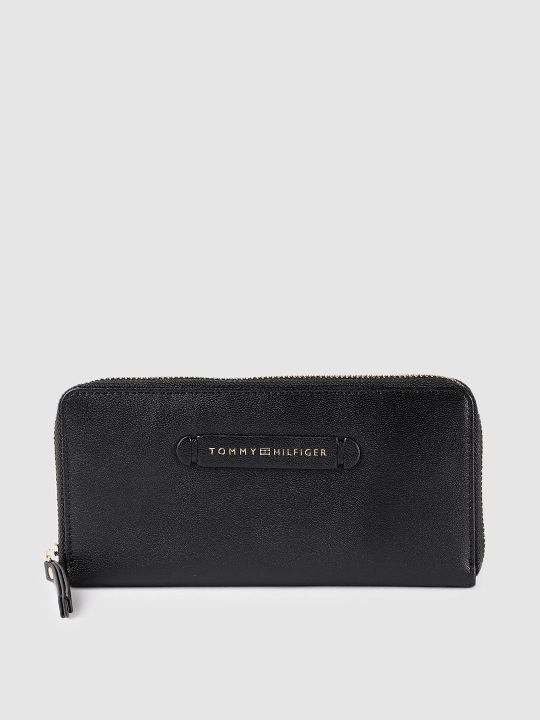 Tommy Hilfiger Women Black Leather Zip Around Wallet Price in India