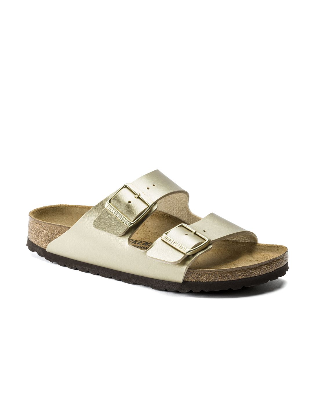 Birkenstock Women Arizona Gold Narrow Women's Sliders Price in India