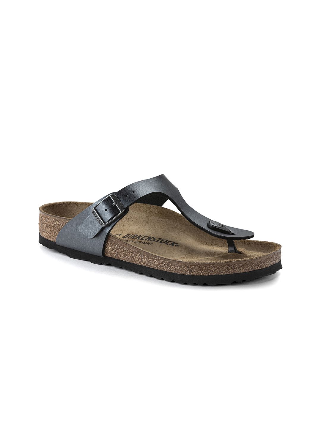 Birkenstock Women Black Regular Width Gizeh Sliders Price in India