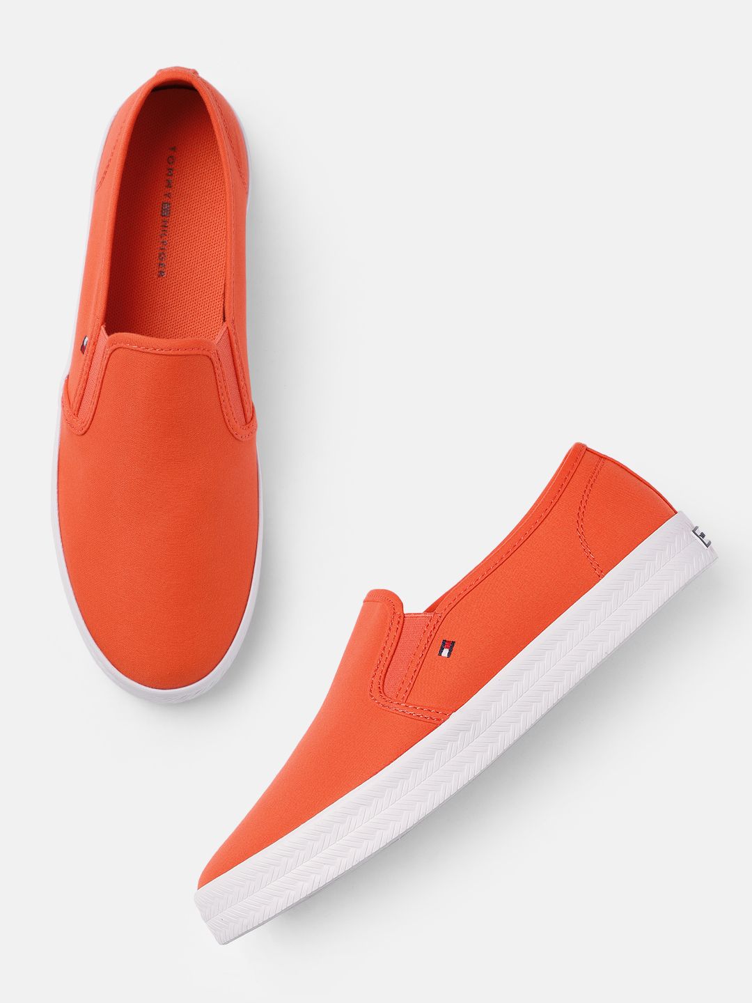 Tommy Hilfiger Women Coral Slip-On Sneakers Price in India