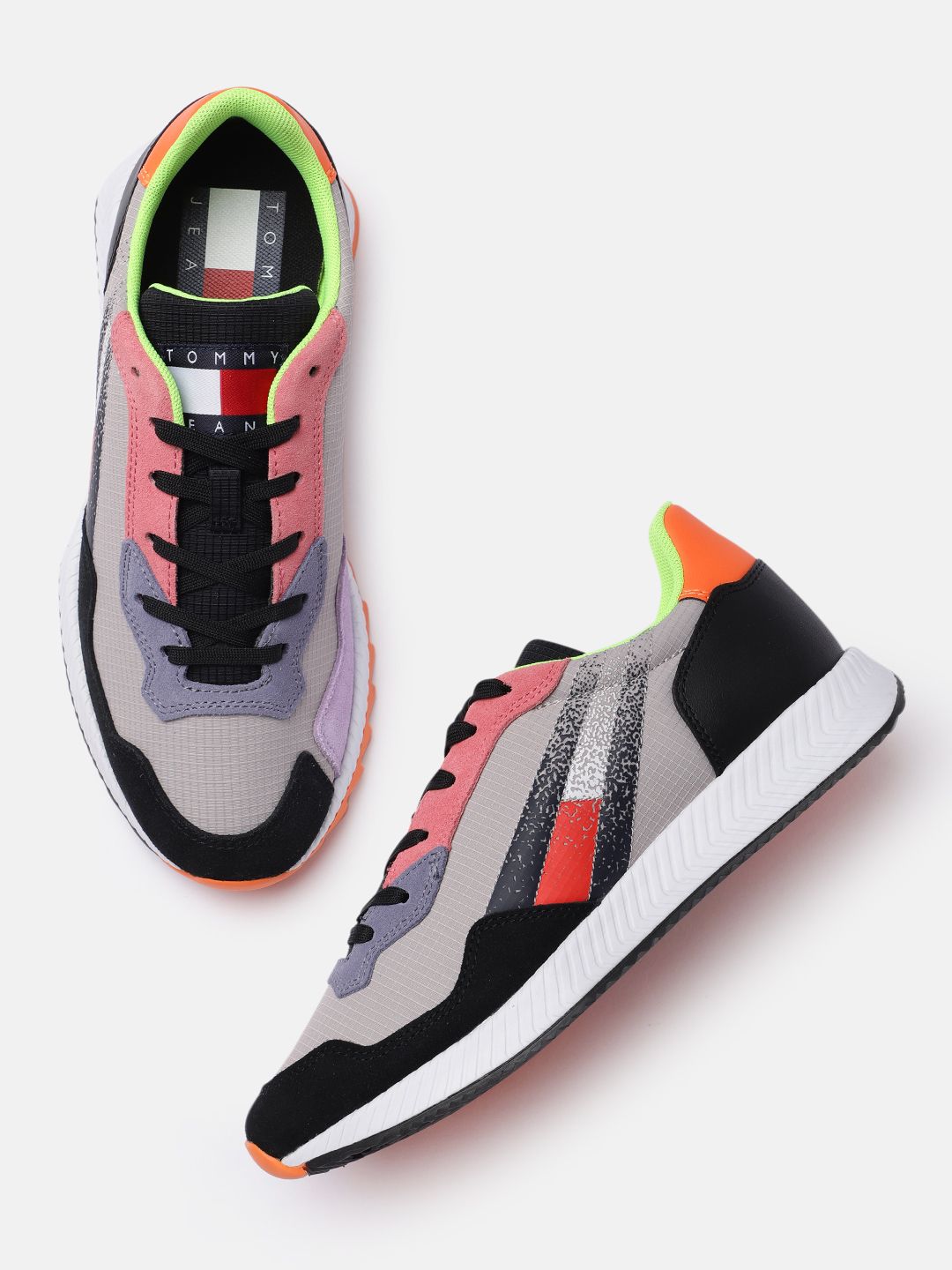 Tommy Hilfiger Women Multicoloured Suede Sneakers Price in India