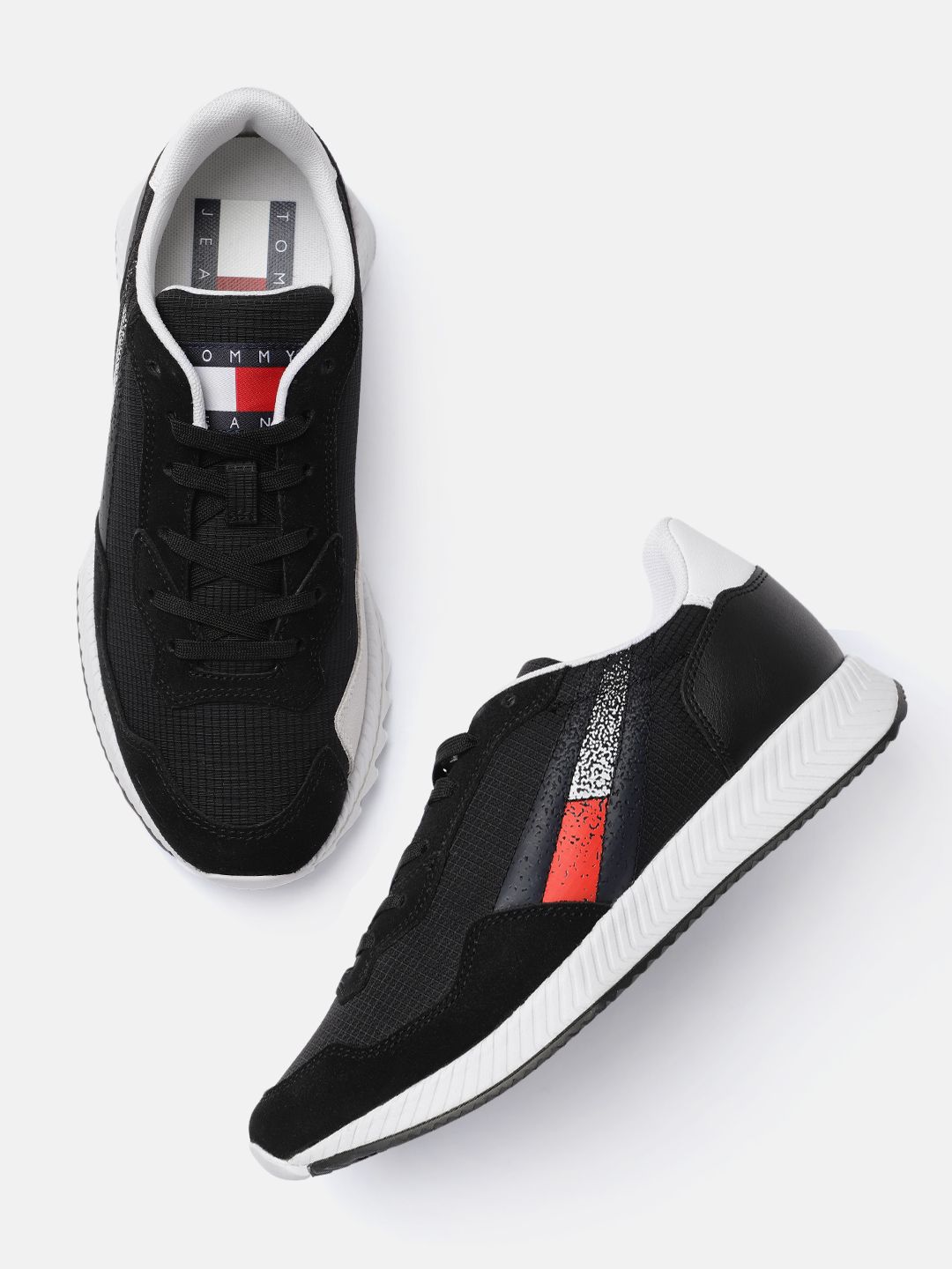 Tommy Hilfiger Women Black Suede Sneakers Price in India