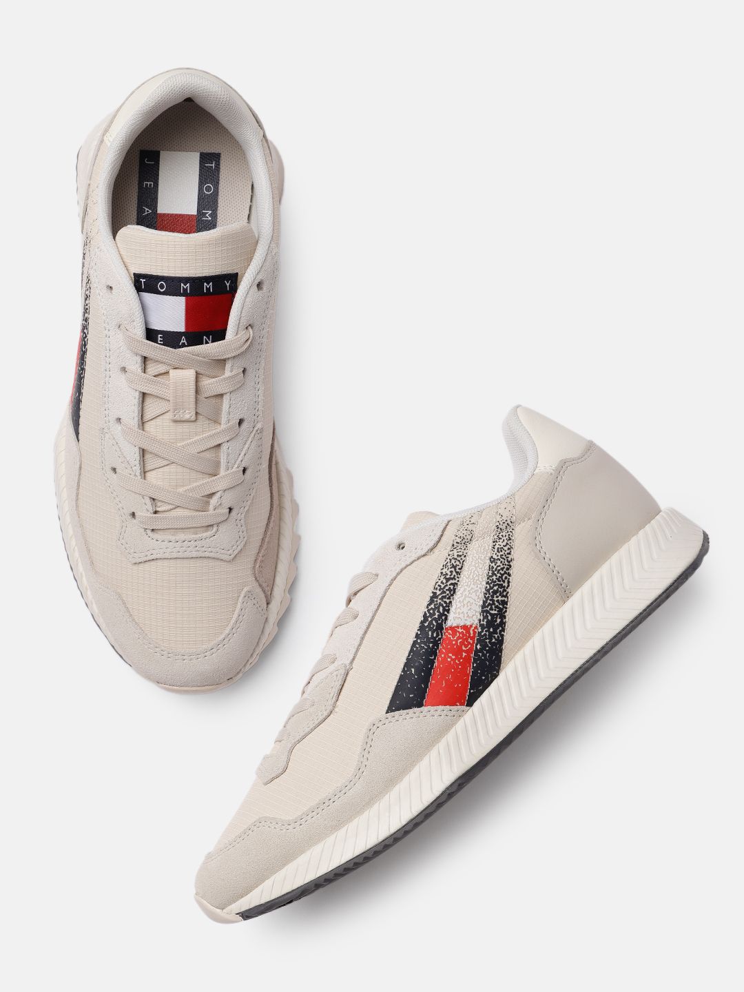 Tommy Hilfiger Women Beige Suede Sneakers Price in India