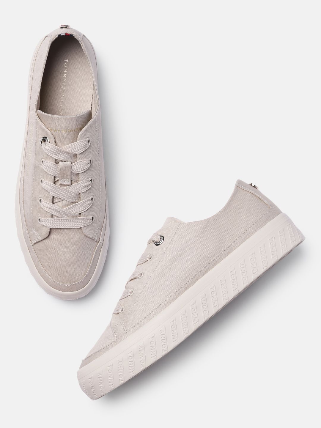 Tommy Hilfiger Women Beige Sneakers Price in India