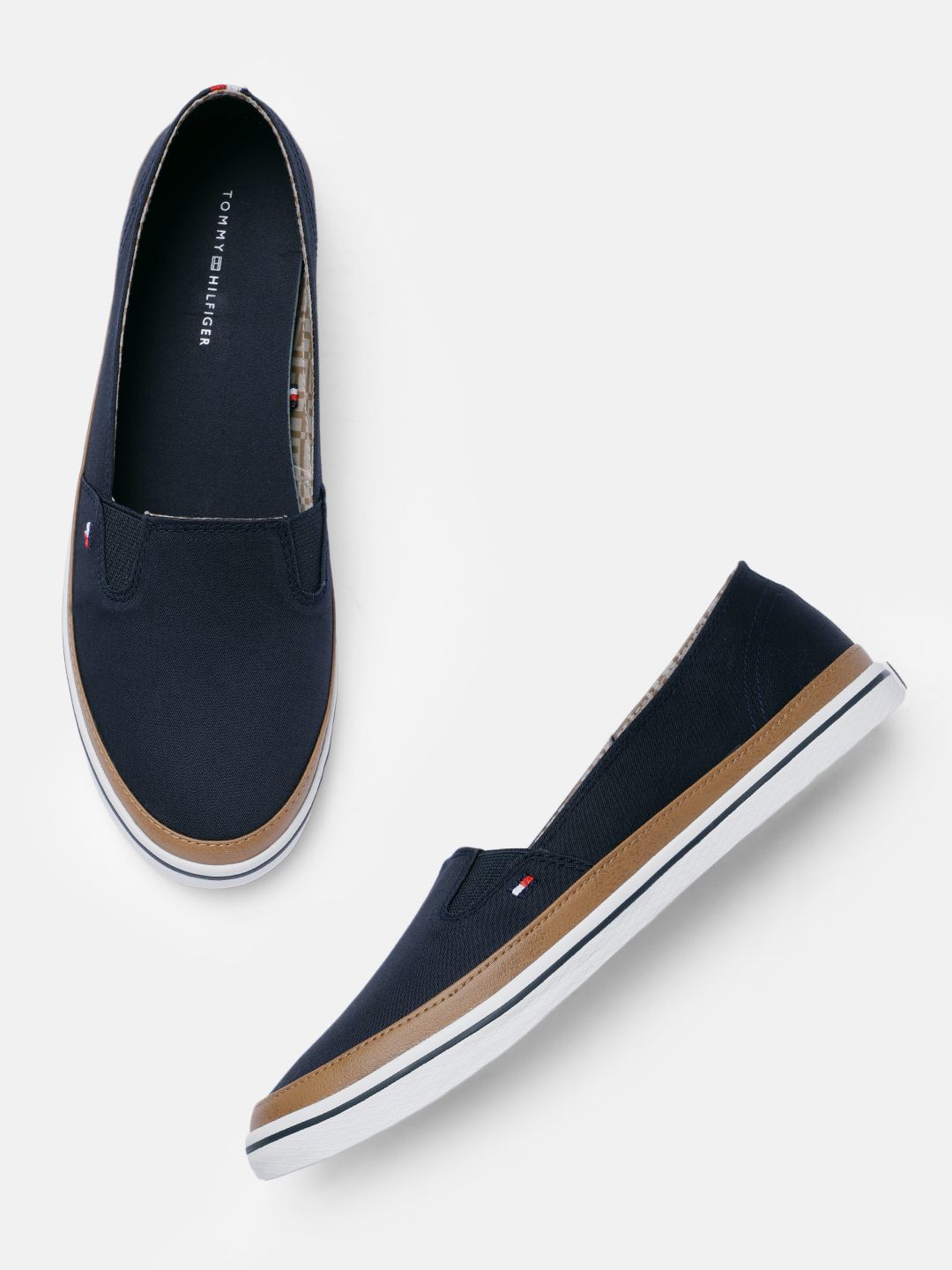 Tommy Hilfiger Women Navy Blue Slip-On Sneakers Price in India