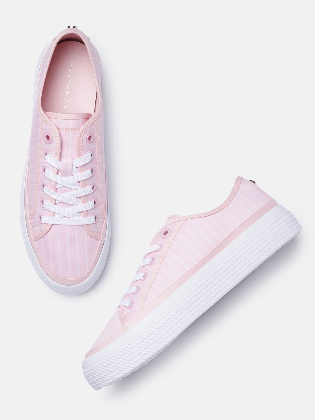 Tommy Hilfiger Women Pink Printed Sneakers Price in India