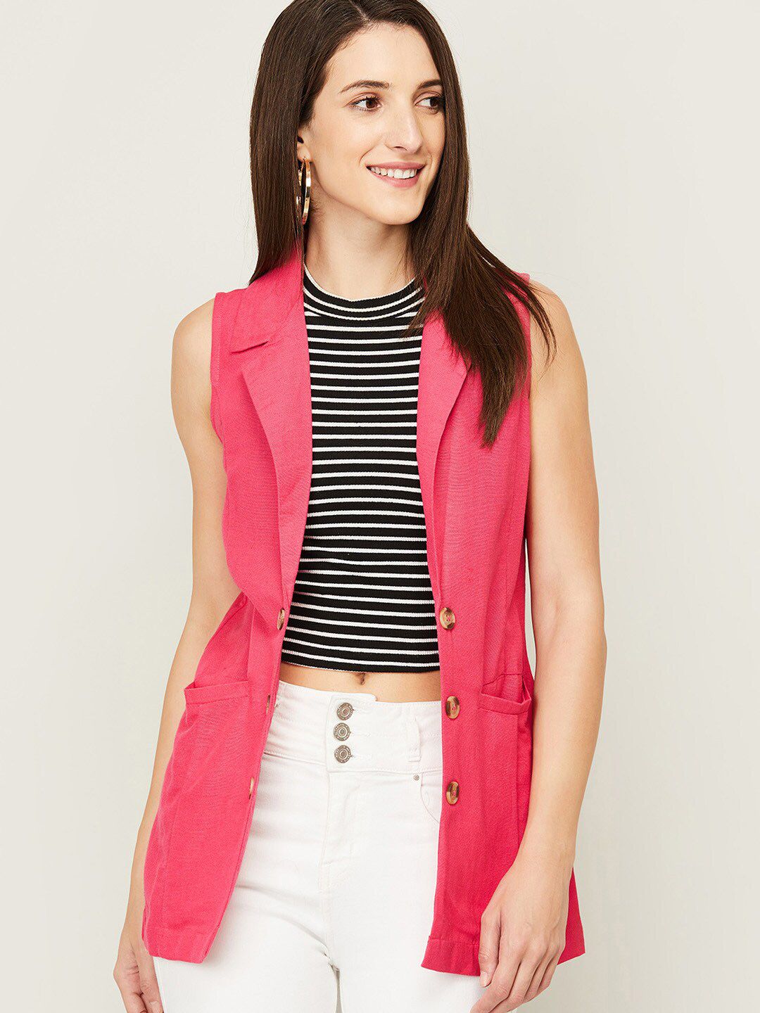CODE by Lifestyle Women Pink Shrug Price in India
