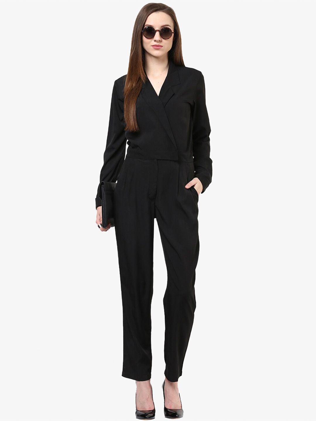 Magnetic Designs Black Basic Jumpsuit Price in India