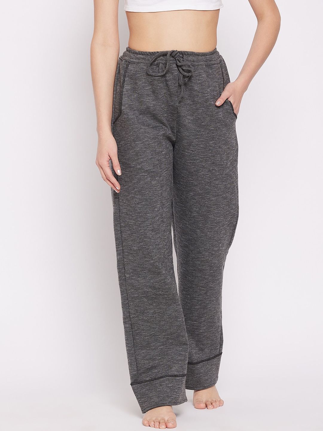 The Kaftan Company Women Grey Solid Lounge Pants Price in India