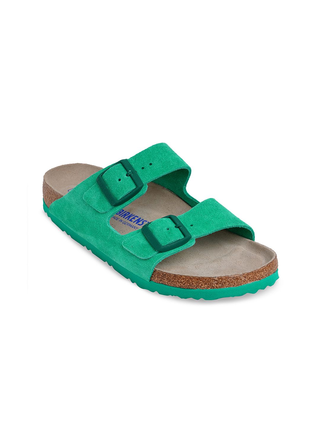 Birkenstock Unisex Green Solid Arizona Slip On Sliders Price in India