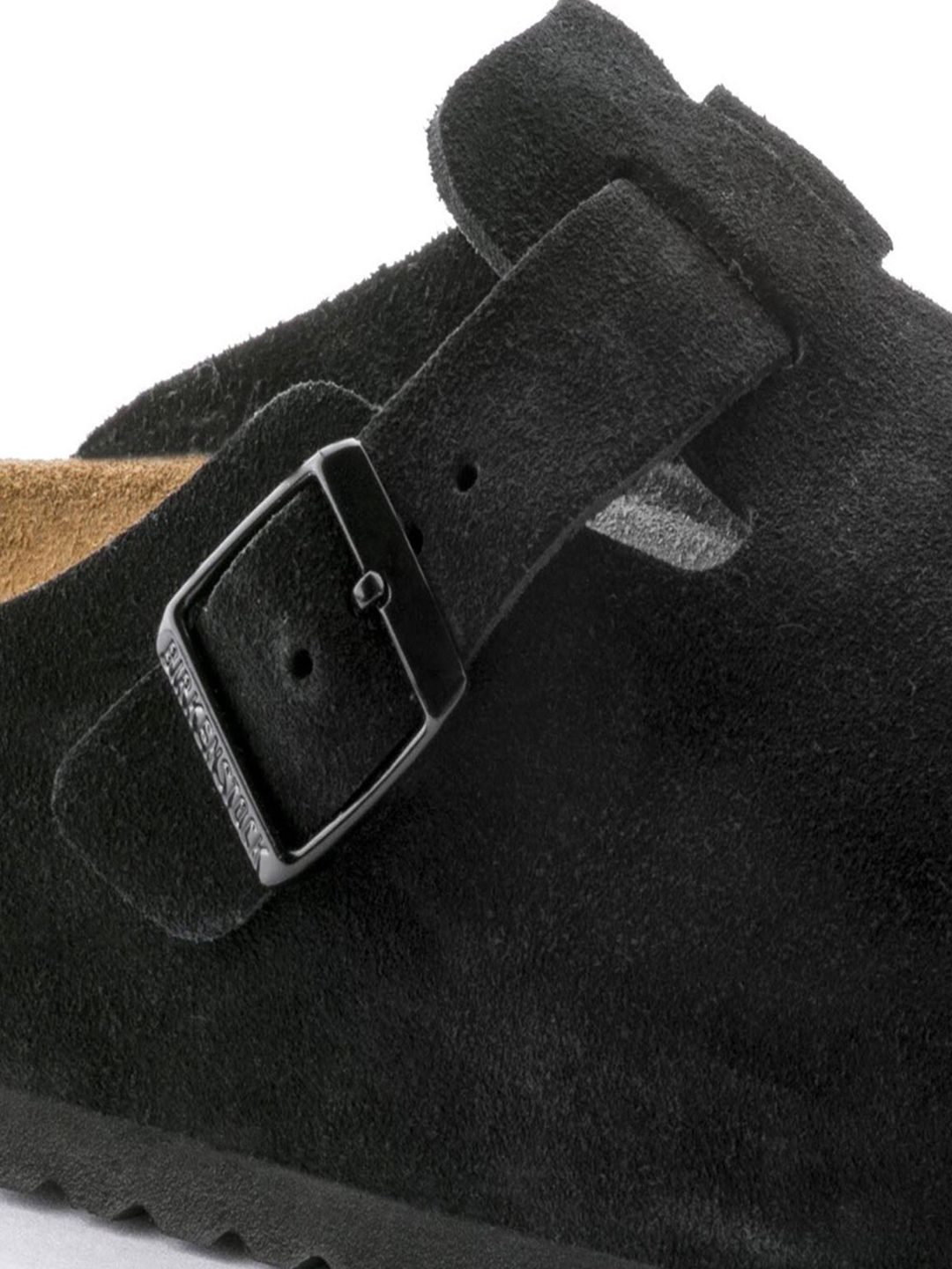 Buy Birkenstock Boston Soft Footbed Black Regular Width Suede
