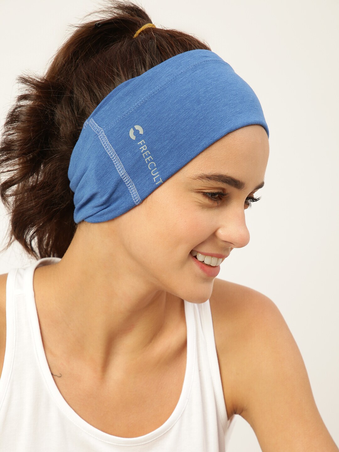 FREECULTR Unisex Blue & Charcoal Grey Solid Bamboo Anti-Microbial Multipurpose Headband Price in India
